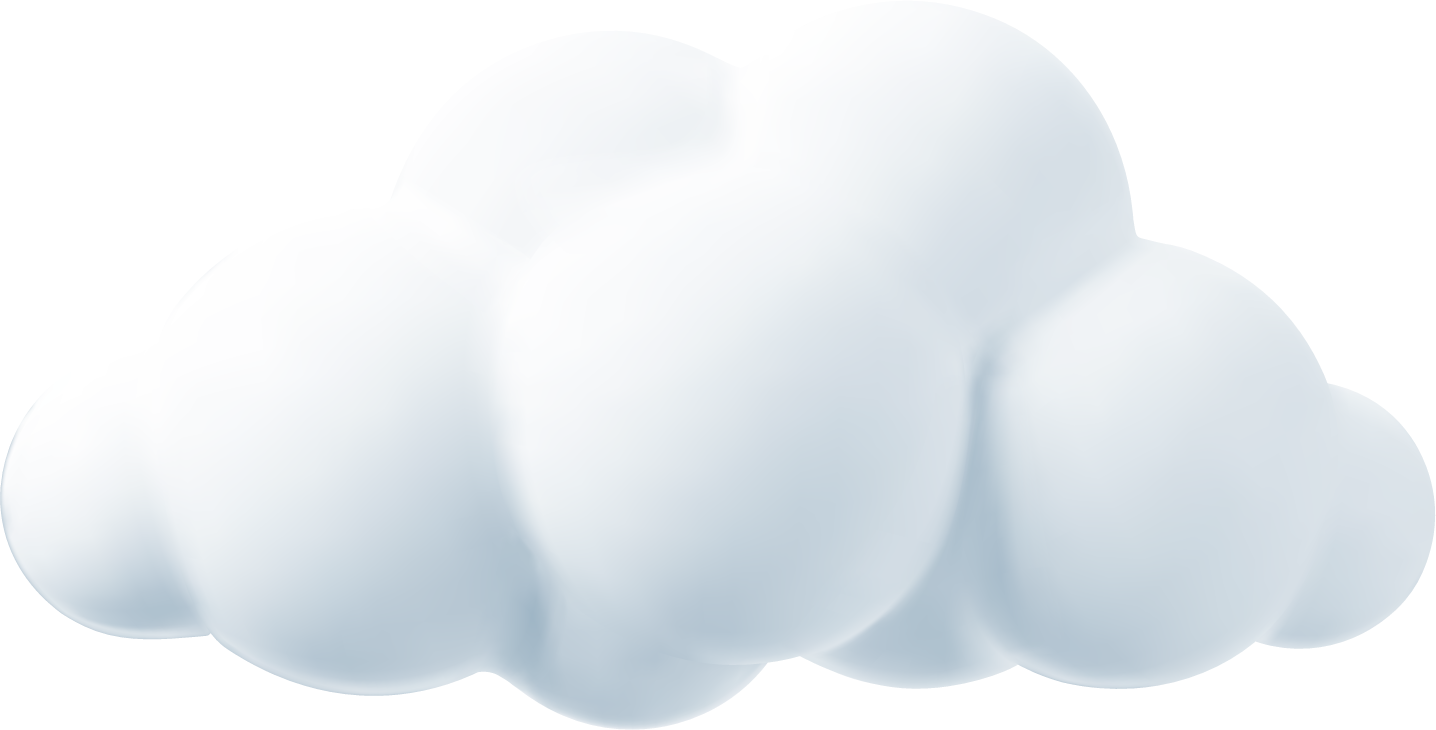 White 3D Cloud Illustration