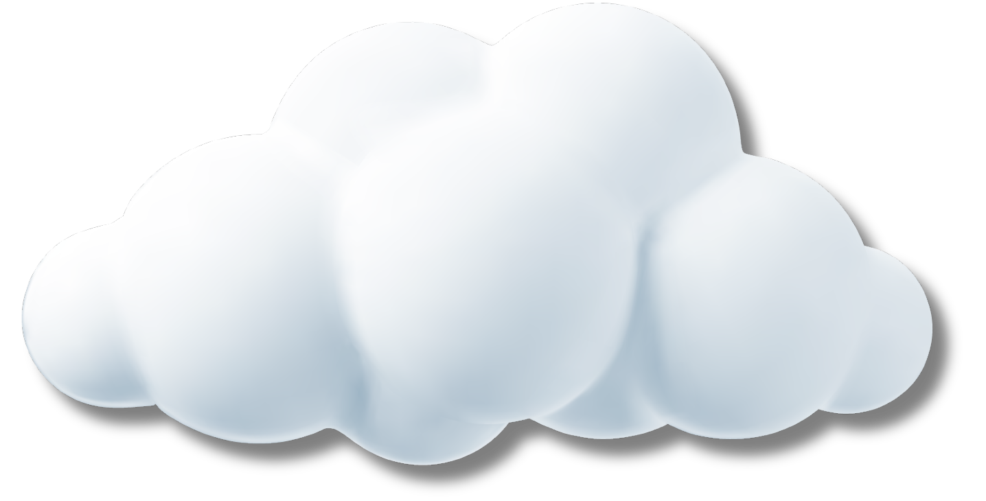 White 3D Cloud Illustration